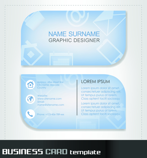 Rounded business cards template vector material 02 template rounded cards business card business   