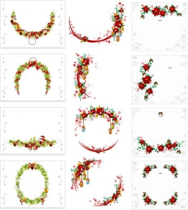 Christmas wreath cards vector wreath christmas   