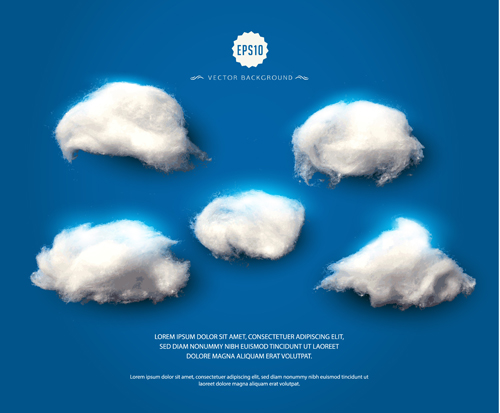 Clouds with blue background vector clouds blue background   