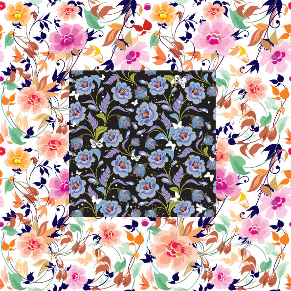 Splendid decorative pattern background 93899 shading pattern flowery flowers background   