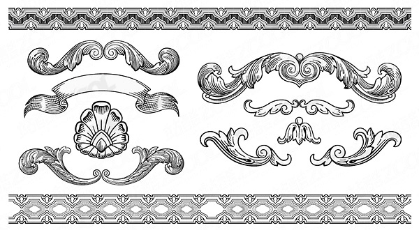 Vintage ornaments with frames vector practical pattern lace vector beautiful   