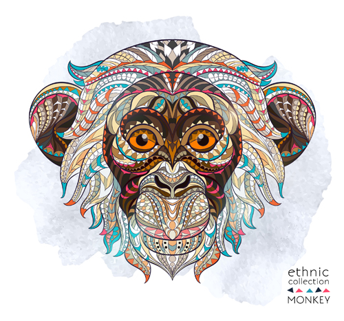 Ethnic pattern monkey vector pattern monkey ethnic   