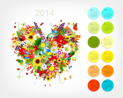 Calendar 2014 vector huge collection 120 Huge collection collection calendar 2014   