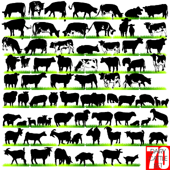 Silhouettes of animals design vector 02 silhouettes silhouette animals Animal   