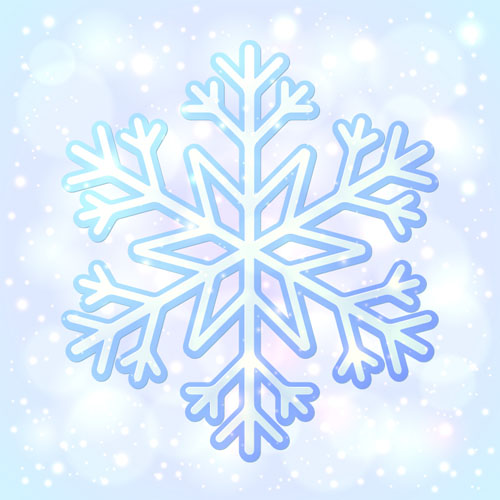 Blue snowflake halation background vector snowflake halation blue background   