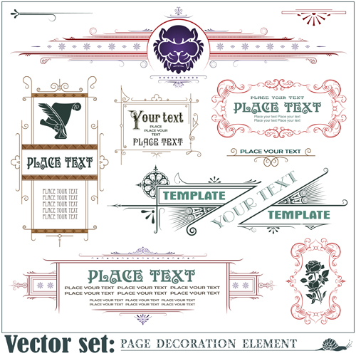 Page decoration borders and frames vector 01 frames frame decoration borders border   