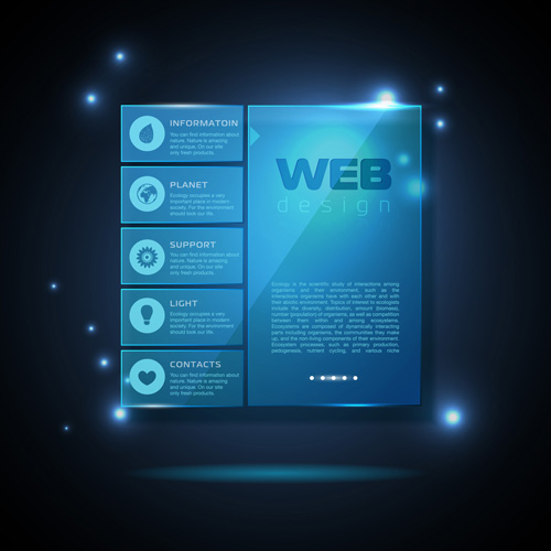 Blue web infographics template design vector 02 template infographics infographic blue   