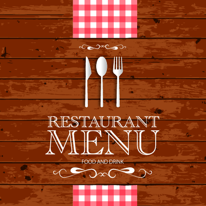 Restaurant menu with wood board background vector 02 Wood Board wood restaurant menu background vector background   