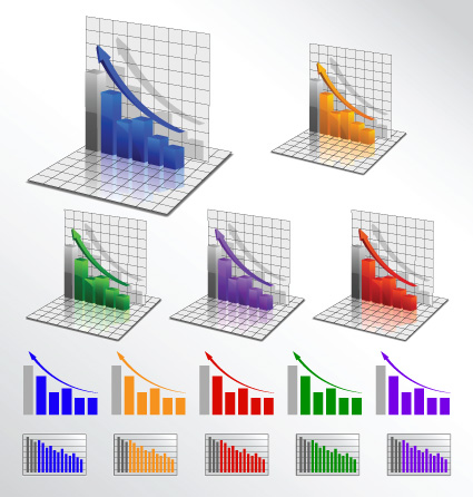 Business 3D graph vector material 01 material graph   