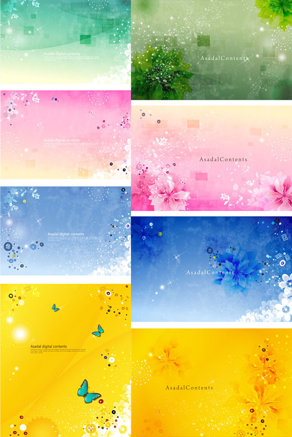 Fuzzy color background flower butterfly pattern background pictures   