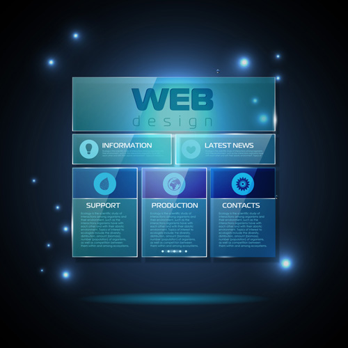 Blue web infographics template design vector 03 web template infographics infographic blue   