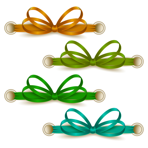 Festival ribbon bow colorful vector set 01 ribbon festival colorful bow   