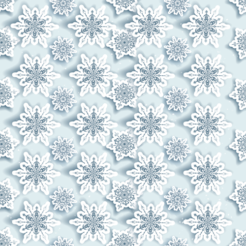 White snowflake paper vector christmas pattern white snowflake pattern christmas   