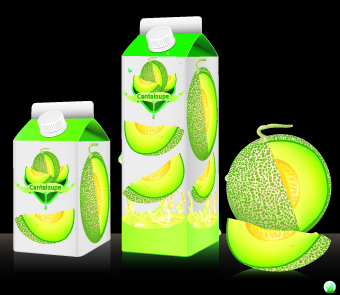 Cantaloupe Drinks with packing vector 05 packing drinks drink Cantaloupe   