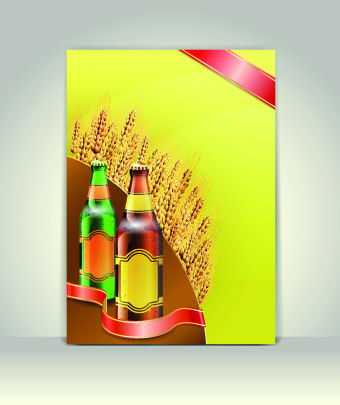 Creative beer poster vector set 04 poster creative beer   