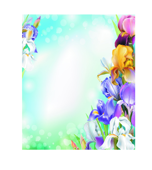 Summer sunlight and flowers design vector 02 sunlight summer flowers flower   