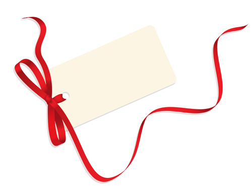 Blank tags with colored ribbon vector 04 tags ribbon colored blank   