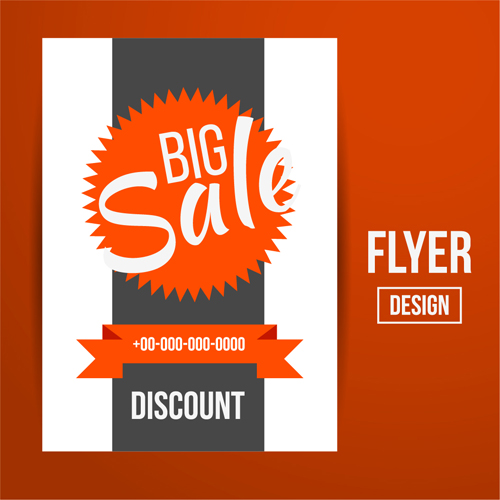 Modern big sale vector flyer material 09 modern flyer big sale   