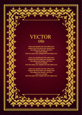 Vintage luxury frame design vector set 04 vintage luxury frame   