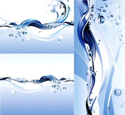 Blue dynamic water background vector water dynamic cool background   