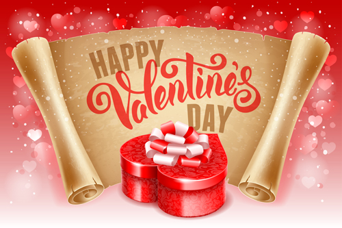 Romantic valentine day gift cards vector 02 Valentine romantic gift day cards   