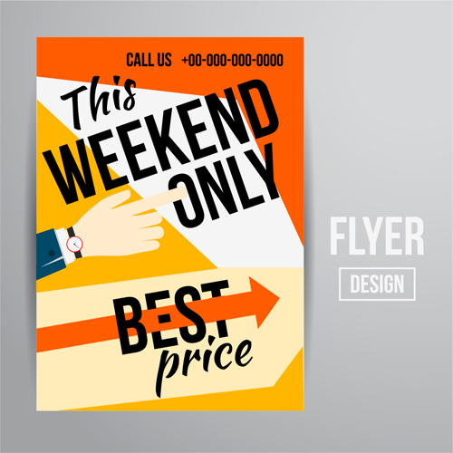 Modern big sale vector flyer material 19 modern material flyer big sale   