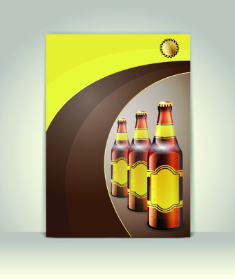 Creative beer poster vector set 03 poster creative beer   