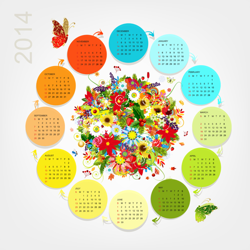 Calendar 2014 vector huge collection 124 Huge collection collection calendar 2014   