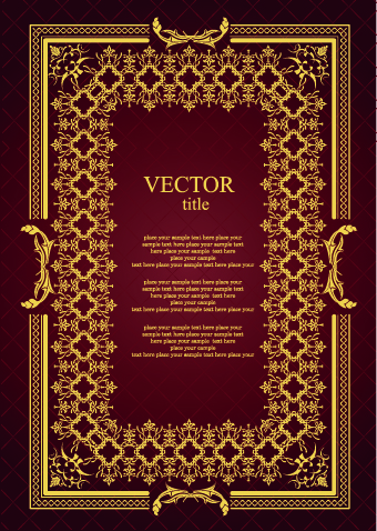 Vintage luxury frame design vector set 05 vintage luxury frame   