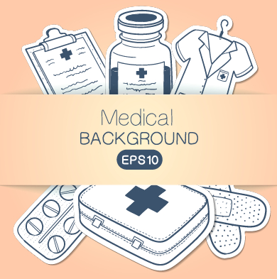 Creative medical elements background vector grahpics 05 medical elements element creative background vector background   