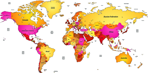 World Map with Infographic vector 04 world map world infographic   