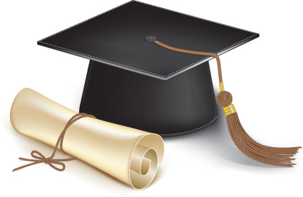 Elements of Graduation cap and diploma design vector material 01 material graduation elements element diploma cap   