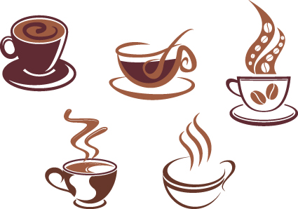 Vector Coffee icons design elements 04 icons icon elements element coffee   