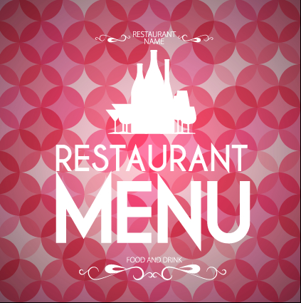 Round pattern background with restaurant menu vector 01 restaurant pattern background menu   