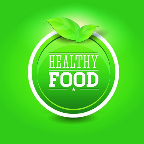 Creative Healthy Food Labels vector 05 labels label Healthy health food label food creative   