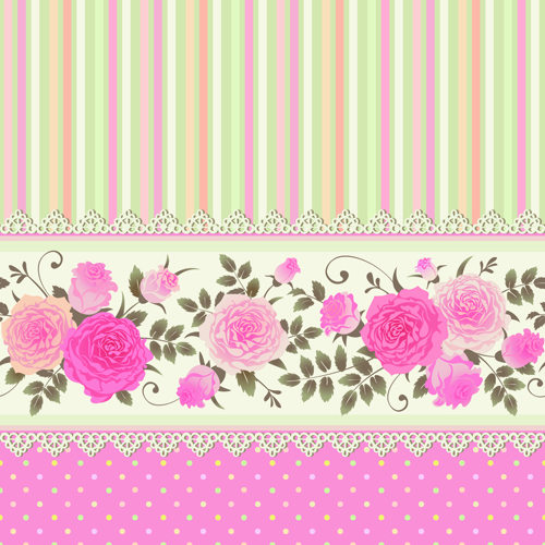 Pink rose pattern background vector material 05 vector material rose pattern rose pink pattern background pattern material background vector   