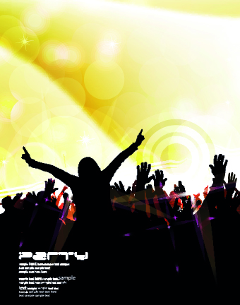 Music party poster vector illustration 02 vector illustration poster party music   