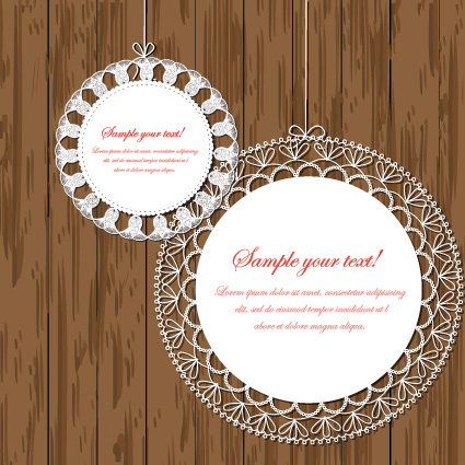 Retro paper lace frames vector 05 Retro font paper lace frames frame   