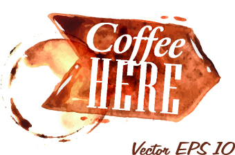 Coffee drawn elements vector 04 illustration elements element   
