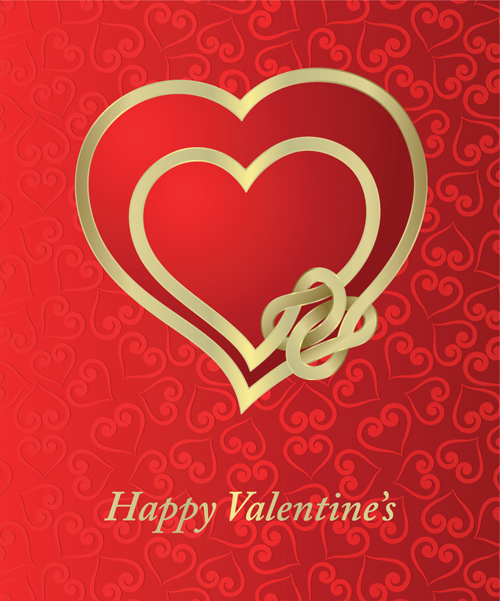 Valentine card vector art 04 Valentine card   