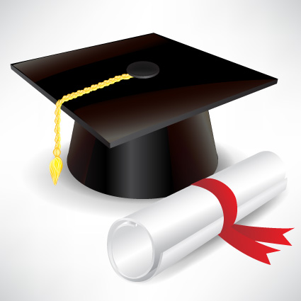 Elements of Graduation cap and diploma design vector material 02 graduation elements element diploma cap   