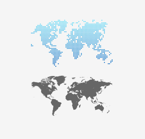 Gray world map design vector world map world map   