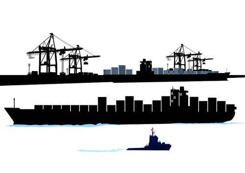 Set of Container shipping elements vector 02 shipping ship elements element container   