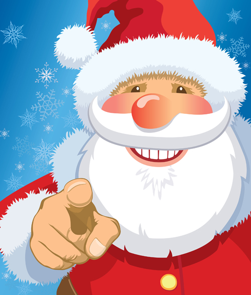 Cute Santa design elements vector graphics 04 santa elements element cute   