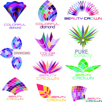 Abstract logos colored vector 02 logos logo colored color abstract   