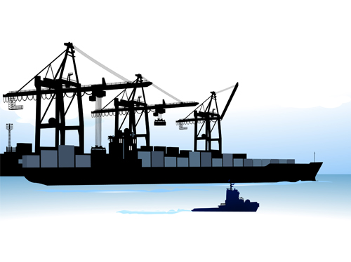 Set of Container shipping elements vector 05 shipping ship elements element container   