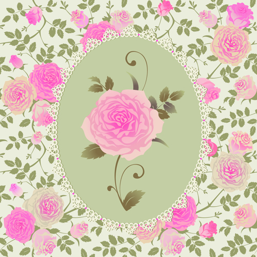 Pink rose pattern background vector material 03 vector material rose pattern rose pink pattern background pattern material background vector background   