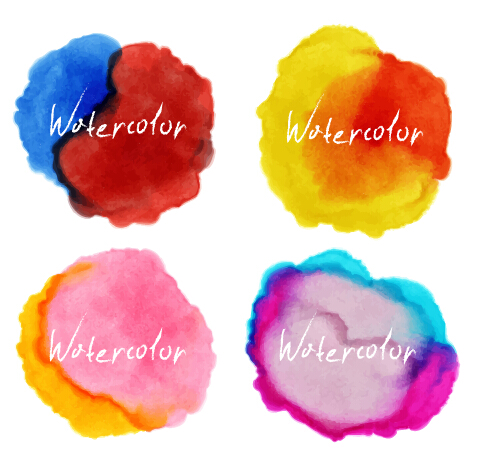 Grunge watercolor blots vector material 02 watercolor grunge blots   