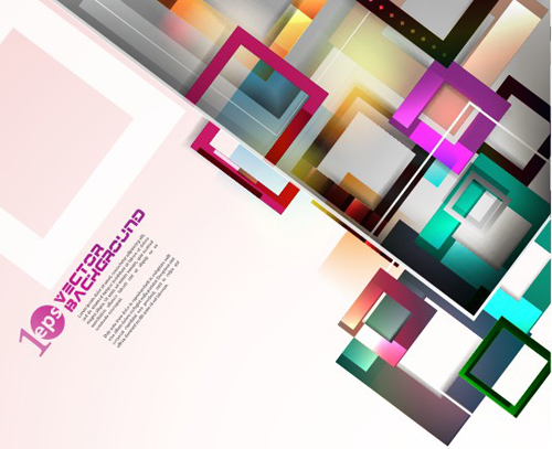 Elements of Colorful abstract objects vector background set 04 objects elements element colorful   