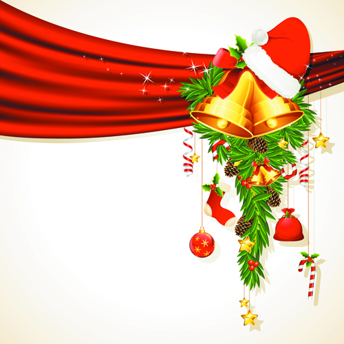 Shiny Christmas Pendant with decor design vector 01 shiny Pendant decor christmas   